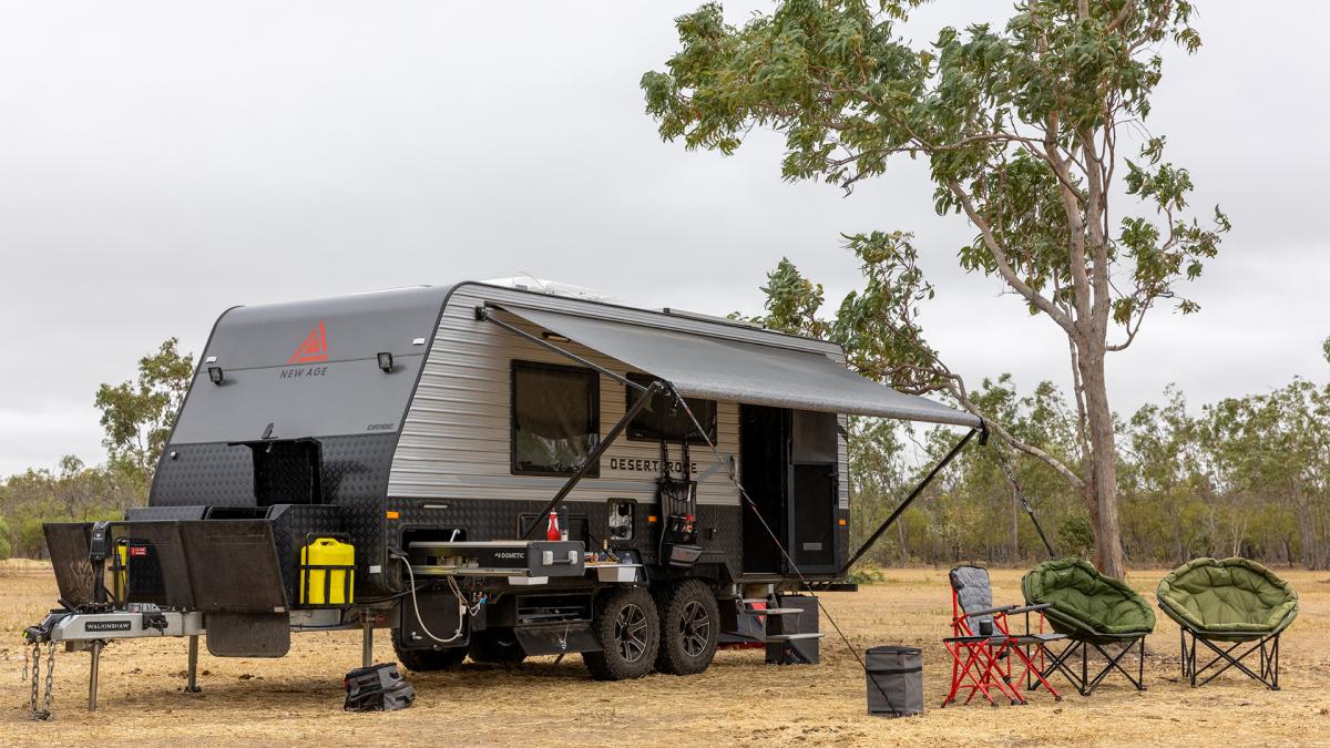 New Age Manta Ray caravan beach camping